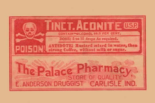1920's Pharmacy Bottle Label Poster Print - Vintage Artwork