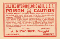 1920's Pharmacy Bottle Label Vintage Poster Print