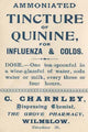 1920's Pharmacy Bottle Label Poster Print showcasing vintage advertising.