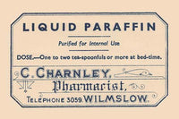 1920's Pharmacy Bottle Label Poster Print showcasing vintage pharmaceutical design.