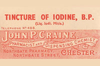 1920's Pharmacy Bottle Label Poster Print showcasing vintage pharmaceutical advertising.