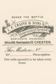 1920's Pharmacy Bottle Label Vintage Poster Print