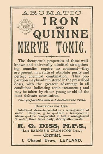 1920s Pharmacy Bottle Label Poster Print showcasing vintage pharmaceutical history.
