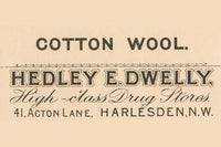Vintage 1920's Pharmacy Bottle Label Poster Print showcasing unique design.
