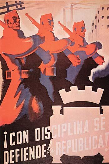 Soldiers March at Shoulder Arms Poster Print - Con Disciplina se Defiende la Republica