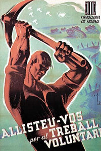 Worker with a Pick Axe Poster Print by Marti - Inspirational Art