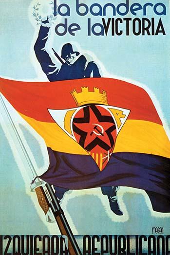 La Bandera de la Victoria poster print featuring a flag with a wreath.