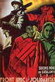 Front Unic de la Solidaritat Poster Print showcasing red hands and a soldier.