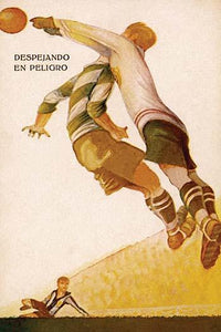 Soccer goalie making a save poster print