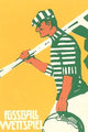 Soccer player preparing for match poster print