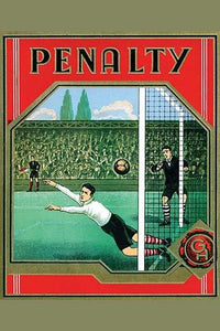 Penalty Soccer-Themed Poster Print showcasing a cigar's manliness.