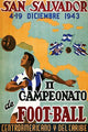 Central American and Caribbean Football Poster Print featuring soccer action over a map.