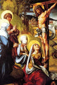Christ on the Cross Poster Print by Albrecht Durer, vintage art reproduction.