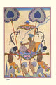 A Girl on a Palanquin Poster Print by George Barbier, showcasing a girl holding a censer.
