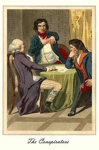Conspirators vintage art reproduction poster print by L. Massard.