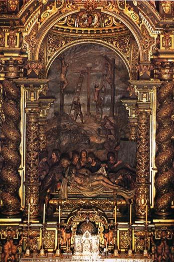 Burying of Christ vintage art reproduction poster print by Roldan.