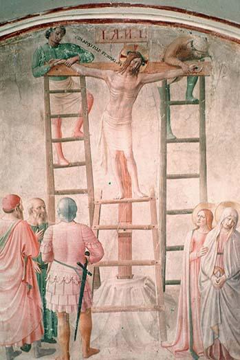 Christ Being Nailed to the Cross Art Print by Fra Angelico