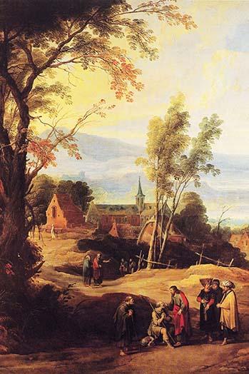 Christ Healing a Blind Man poster print by Joos de Momper.