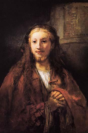Christ with a Pilgrim's Staff Poster Print showcasing a serene depiction of Christ.
