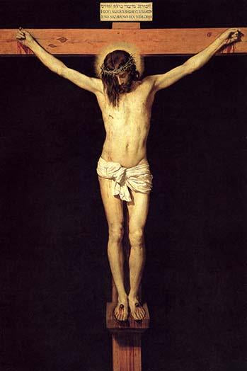 Crucified Christ vintage art print by Diego Velasquez