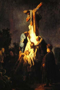 Crucifixion Poster Print by Rembrandt van Rijn - Vintage Art Reproduction