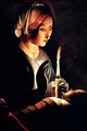 Saint Anna with the Christ Child Fine Art Print by George De La Tour