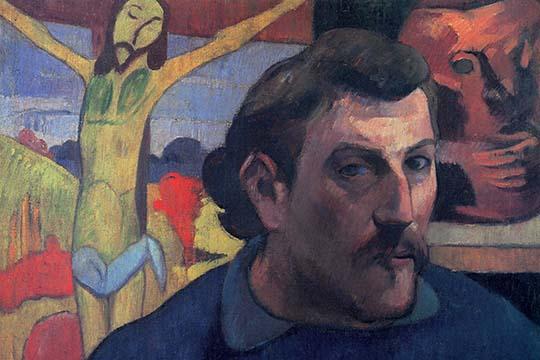 Self Portrait with Yellow Christ art print by Paul Gauguin