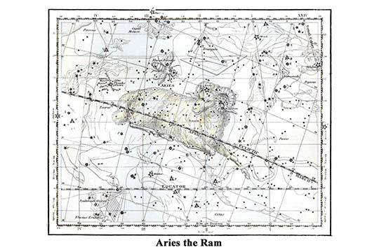 Aries Zodiac Constellation Poster Print by Alexander Jamieson