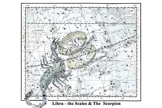 Libra Constellation Poster Print - The Scales Artwork by Alexander Jamieson