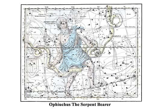Ophiuchus Constellation Poster Print by Alexander Jamieson.