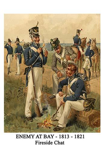 Cadets, Dragoons & Infantry on Shoreline Poster Print by Henry Alexander Ogden
