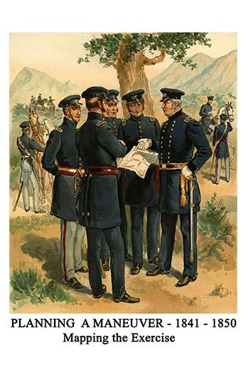 Officers Plan a Training Exercise Poster Print by Henry Alexander Ogden