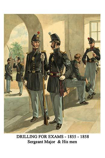 In a Courtyard, a Sergeant Major Engages His Troops Poster Print by Henry Alexander Ogden