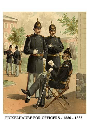 Prussian Style Helmets Poster Print by Henry Alexander Ogden