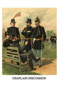 In Discussion with the Base Chaplain Poster Print by Henry Alexander Ogden
