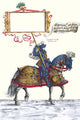 German Knights on Horseback in Procession Poster Print