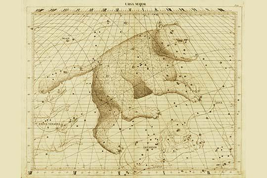 Celestial Map of the Mythological Heavens Poster Print by Sir John Flamsteed