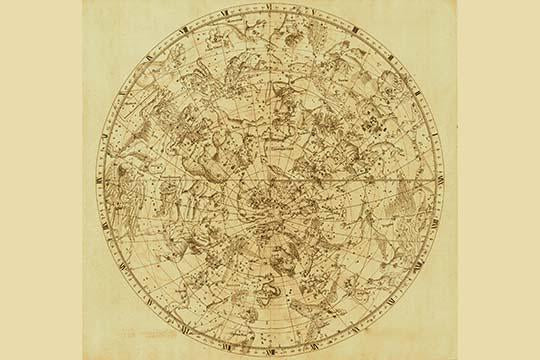 Celestial Map of the Mythological Heavens Poster Print by Sir John Flamsteed