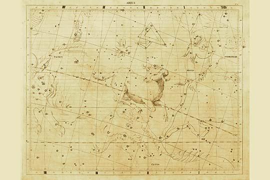 Celestial Map of the Mythological Heavens Poster Print by Sir John Flamsteed