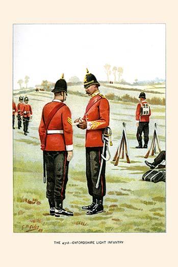 43rd Oxfordshire Light Infantry Poster Print by Walter Richards