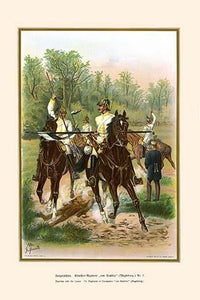 Lance Exercises 7th Regiment Magdeburg Cuirassiers Poster Print
