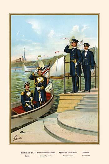 Captain, Commanding Admiral & Naval Cadet Poster Print by G. Arnold