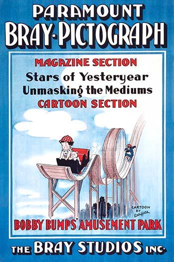 Bobby Bumps Roller Coaster Poster Print by Earl Hurd showcasing vintage animation.
