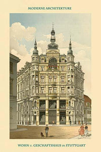 Deutscheshaus Apartment Building & Retail Businesses Poster Print