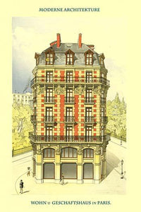 Parisian Apartments & Retail Poster Print by Lucien Magne
