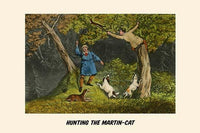 Young Boys with Their Dogs Chasing a Martin Up a Tree Poster Print by Henry Alken