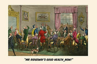 A Toast to a Guest at the Table Poster Print by Henry Alken, elegant dining art.