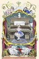 Vintage art print of a toddler playing piano by Charles Butler.