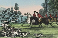 Horsemen with Hundreds of Hunting Dogs poster print by Charles Butler
