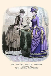 Ladies Treasury Magazine of French Fashion Poster Print showcasing vintage French fashion.